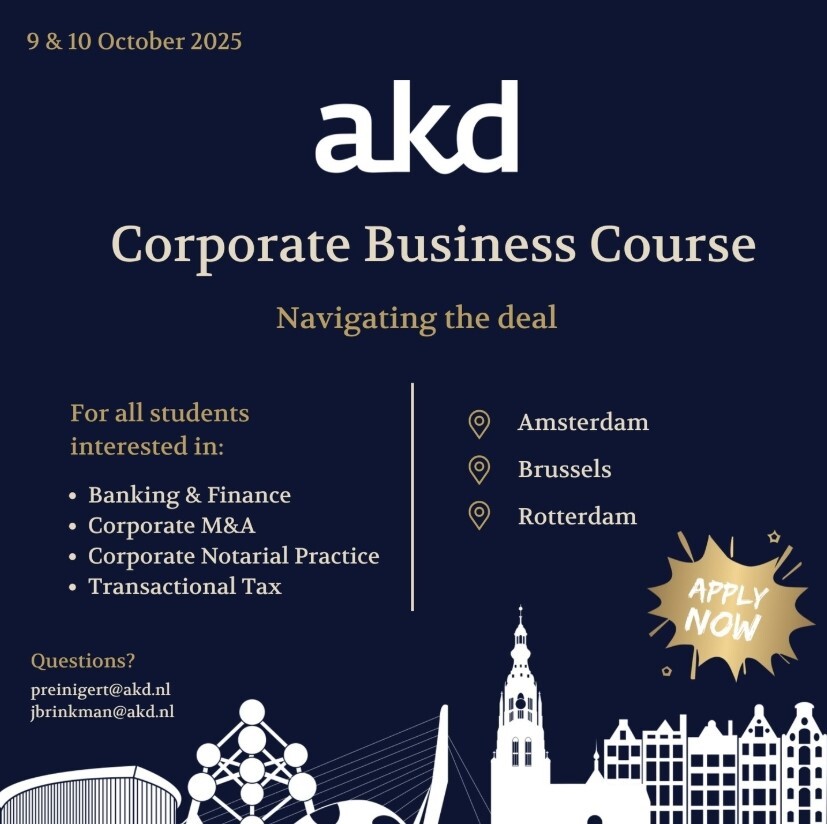 Business Course AKD Benelux Law Firm | 9 en 10 oktober 2025