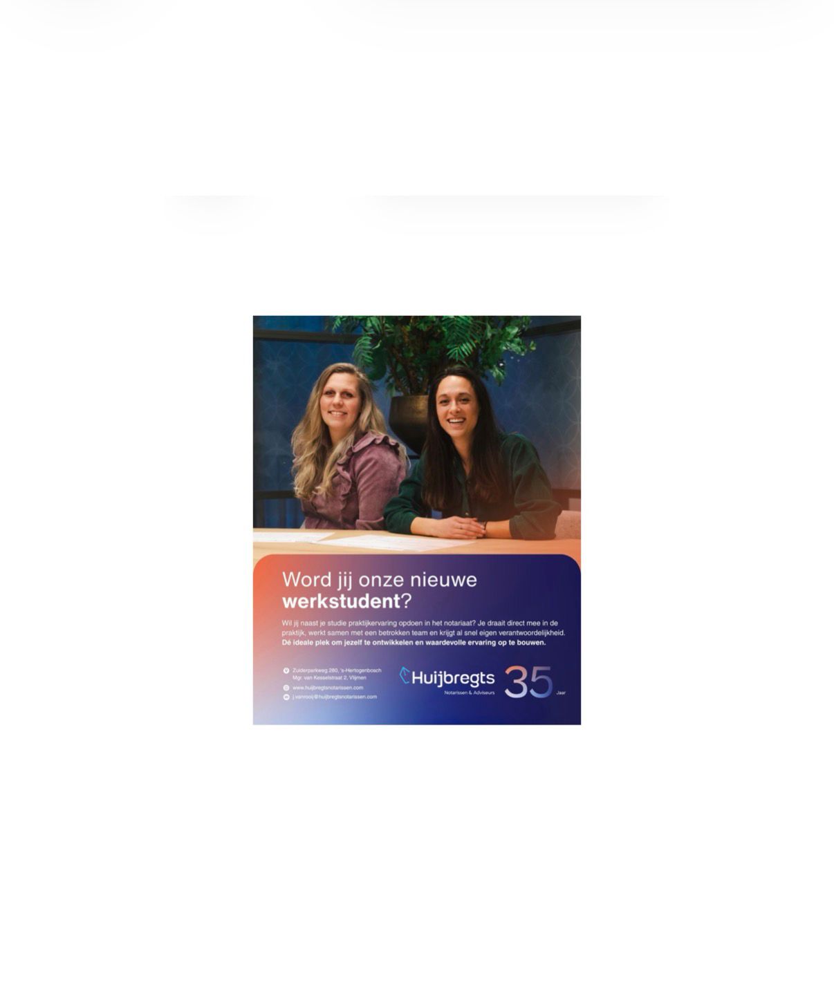 SPONSOR VAN DE MAAND | Huijbregts Notarissen & Adviseurs